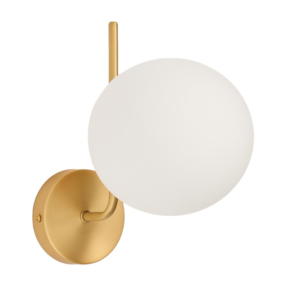 Biały/w kolorze złota metalowy kinkiet ø 15 cm Brisia – Kave Home