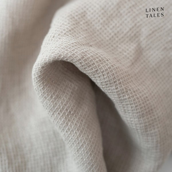 Lniany kąpielowy ręcznik waflowy 100x140 cm Natural Fine Waffle – Linen Tales-image-2