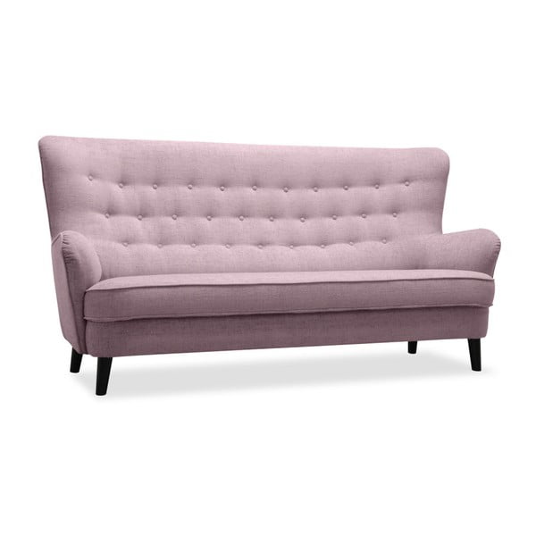 Różowa sofa 3-osobowa Vivonita Fifties
