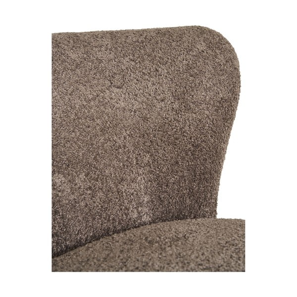 Brązowy fotel z materiału bouclé Covelo – House Nordic-image-4