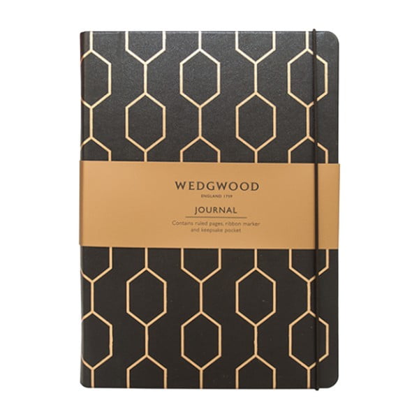 Czarny notatnik A5 Portico Designs Wedgwood, 150 str.