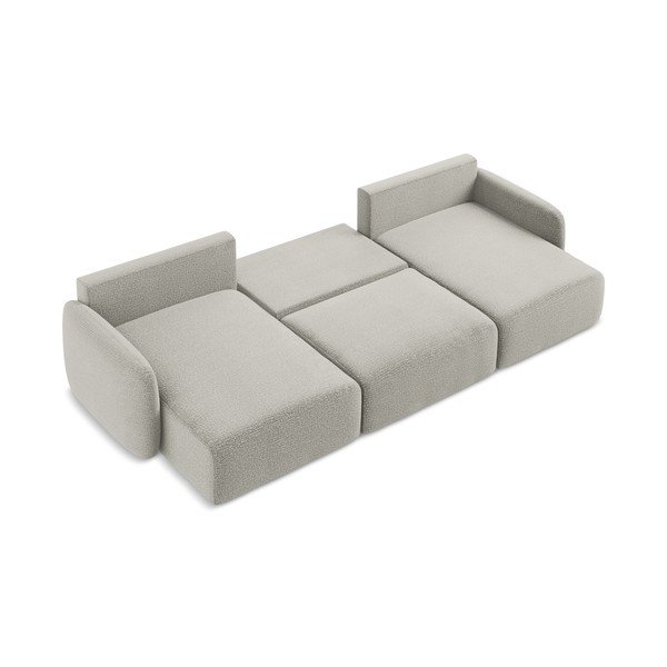 Jasnoszary rozkładany/ze schowkiem narożnik Kalena – Makamii-image-4