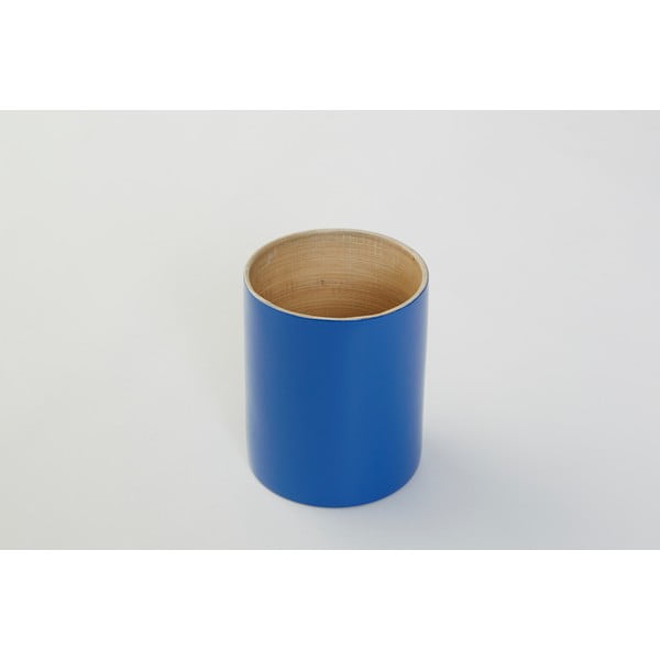 Pojemnik bambusowy na przybory kuchenne Compactor Bamboo Blue, 8 cm