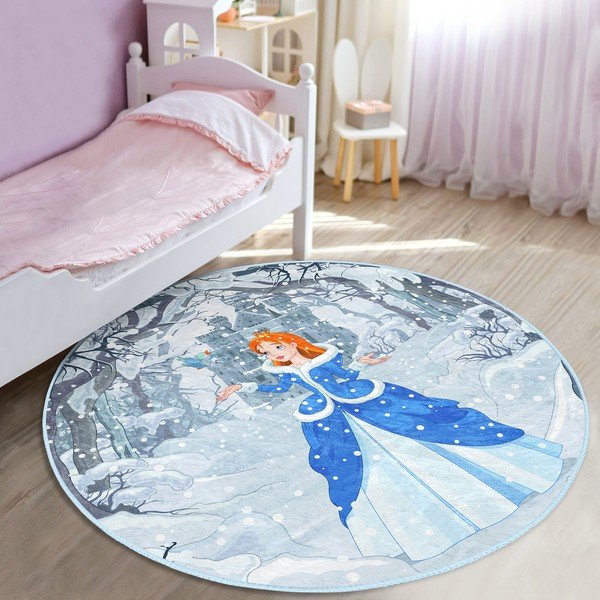 Niebieski dywan dziecięcy ø 100 cm Comfort – Mila Home-image-1