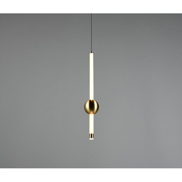 Lampa wisząca LED ze ściemniaczem w kolorze mosiądzu Melita – Trio-image-1