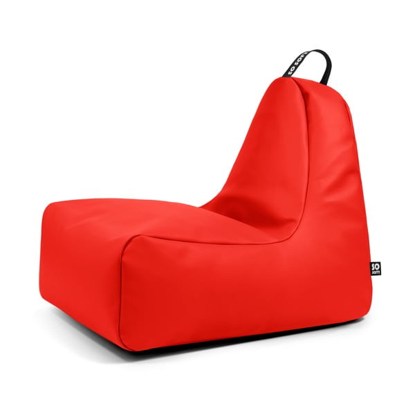 Czerwony worek do siedzenia z imitacji skóry Chill XL – So Soft?