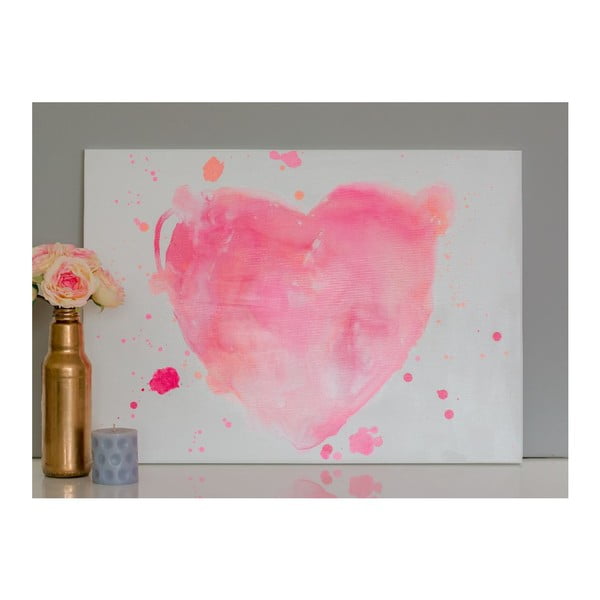 Obraz Pink Heart, 50x70 cm