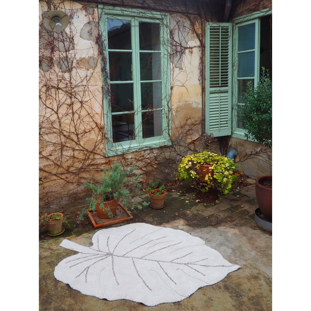 Beżowy bawełniany dywan dziecięcy tkany ręcznie odpowiedni do prania 120x180 cm Monstera Natural – Lorena Canals (zdjęcie 5)