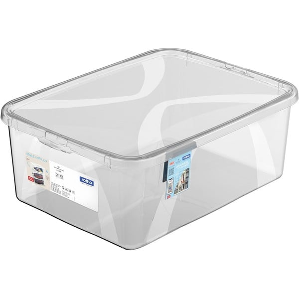 Plastikowy pojemnik do przechowywania z pokrywą 10 l Lona – Rotho