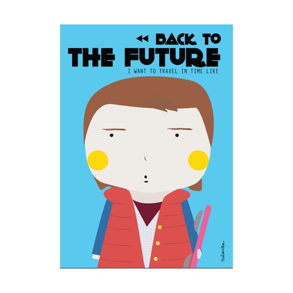 Plakat NiñaSilla Back to the Future, 21x42 cm