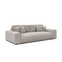 Jasnoszara sztruksowa rozkładana sofa ze schowkiem 260 cm Justin  – Ropez