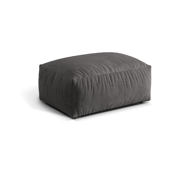 Szary aksamitny podnóżek modułowy Martina – Micadoni -image-1