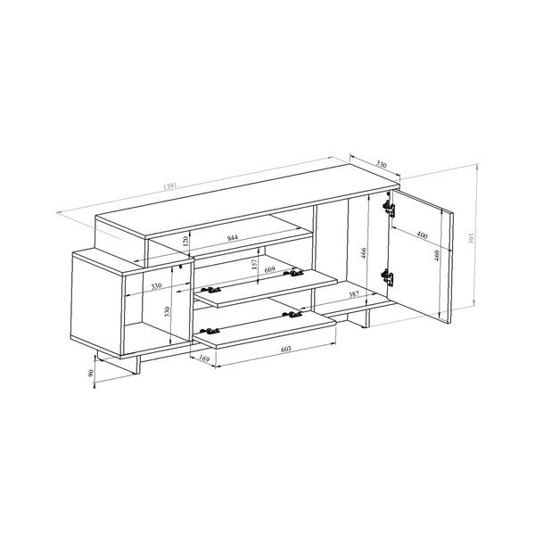 Biała szafka pod TV TemaHome Kube-image-2