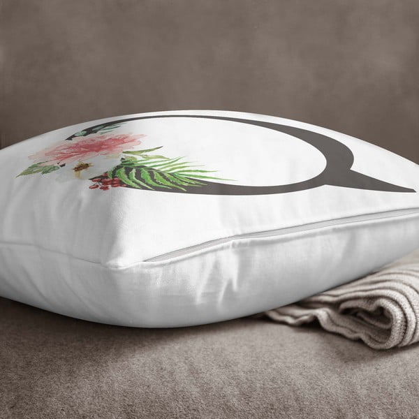 Poszewka na poduszkę Minimalist Cushion Covers Floral Alphabet Q, 45x45 cm
