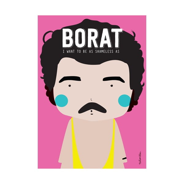 Plakat NiñaSilla Borat, 21x42 cm