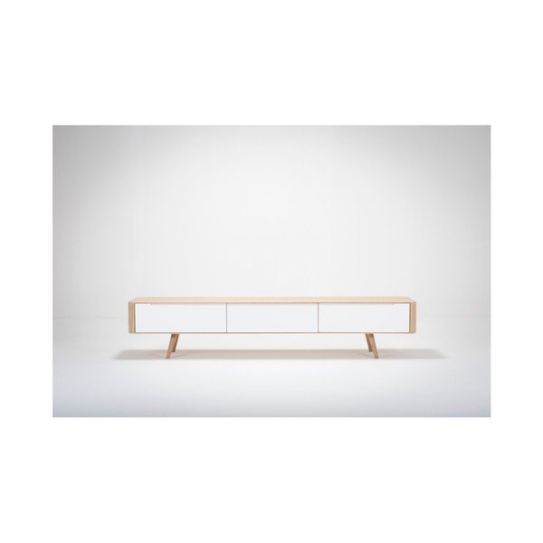 Dębowa szafka pod TV Ena, 225x55x45 cm-image-2