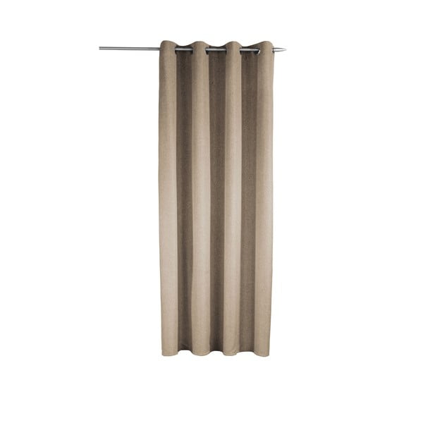 Brązowa zasłona 135x245 cm Len Uni – Sehlbach