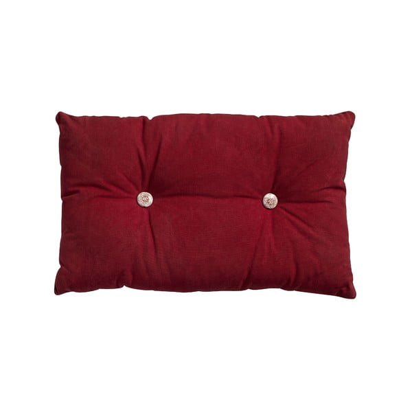 Poduszka z wypełnieniem Button 65x40 cm, czerwona