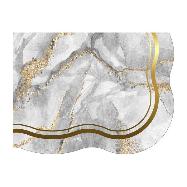 Szare/w kolorze złota dywaniki łazienkowe zestaw 2 szt. 60x100 cm – Foutastic-image-4