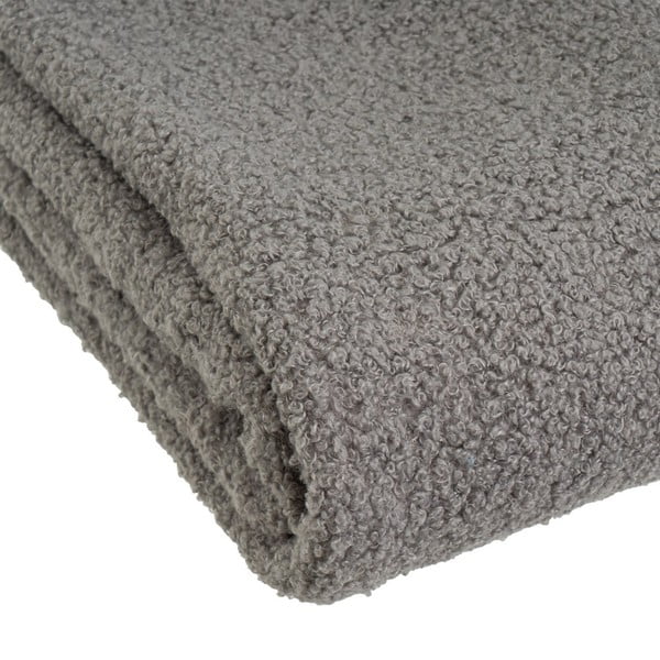 Szary koc z materiału sherpa 130x160 cm Sherpa Bouclé – Casa Selección-image-2