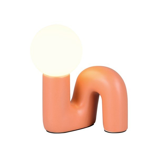 Pomarańczowa lampa stołowa ceramiczna (wysokość 21,5 cm) Quinn – Reality-image-2