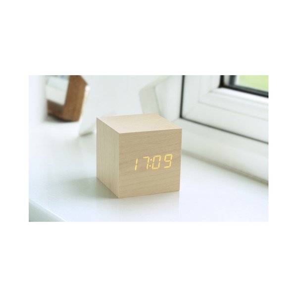 Budzik cyfrowy Wooden Cube Click – Gingko-image-3