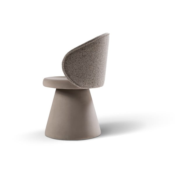 Beżowy aksamitny fotel Inez – Micadoni -image-3