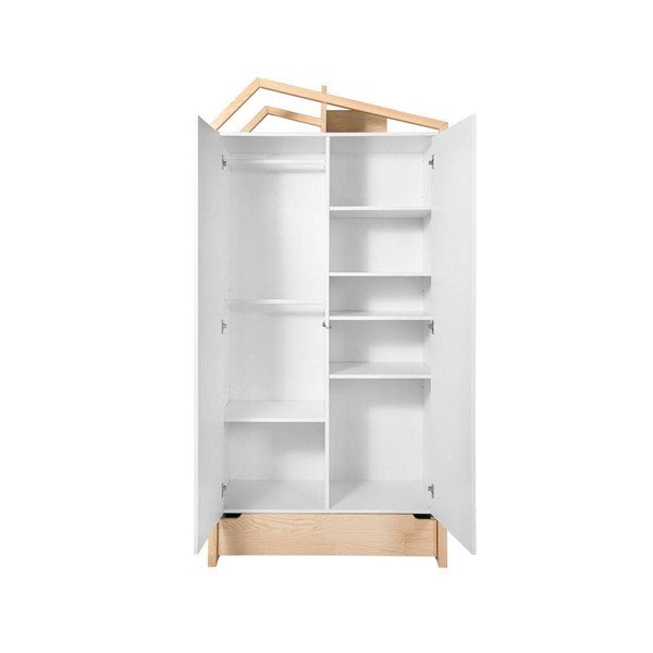 Biała szafa dziecięca w dekorze sosony 100x210 cm Tatam – BELLAMY-image-3