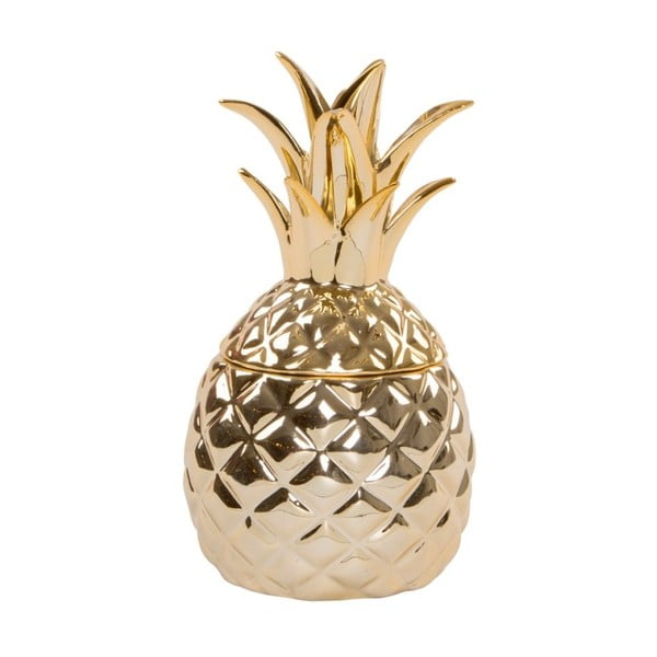 Pojemnik dekoracyjny w kształcie ananasa Sass & Belle Gold Pineapple
