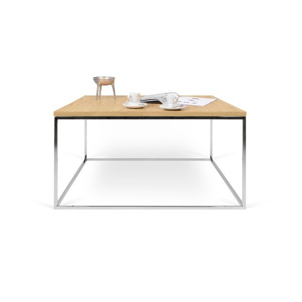 Stolik z chromowanymi nogami TemaHome Gleam, 75x75 cm-image-2