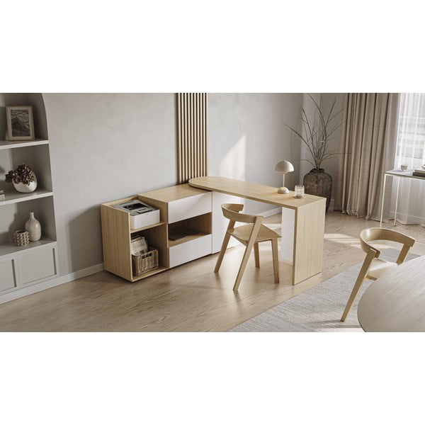 Biurko z blatem w dekorze dębu 48x159 cm Tango – TemaHome-image-1