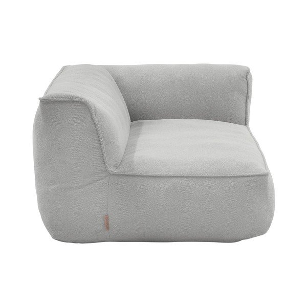 Jasnoszary moduł sofy ogrodowej z materiału bouclé (strona zmienna) Grow – Blomus-image-1