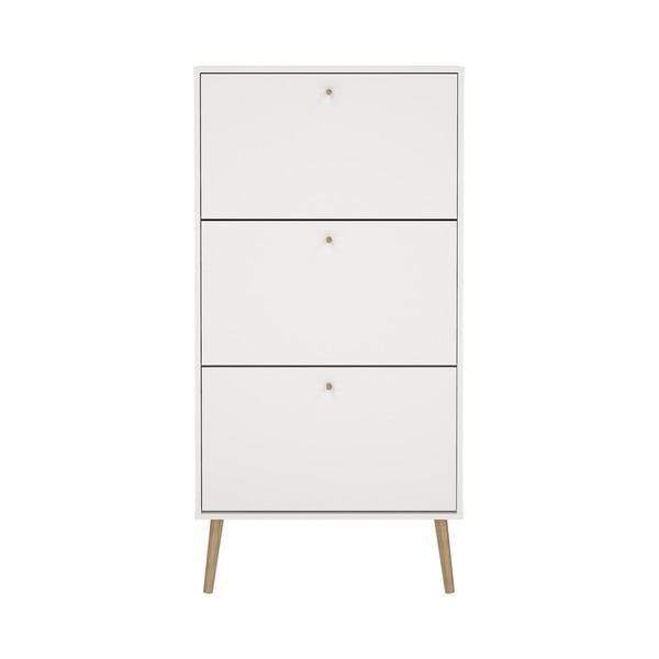 Biała uchylna szafka na buty Bodo – Tvilum-image-2