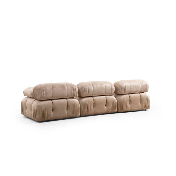 Beżowa aksamitna sofa 288 cm Bubble – Artie-image-2