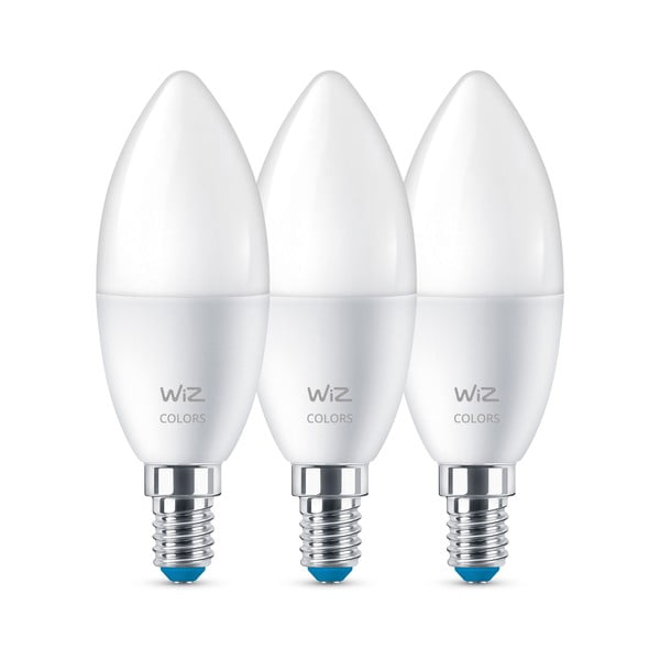 Inteligentne żarówki LED z gwintem E14 zestaw 3 szt. , 5 W – WiZ