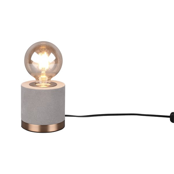 Szara aksamitna lampa stołowa (wysokość 11 cm) Judy – Reality-image-2