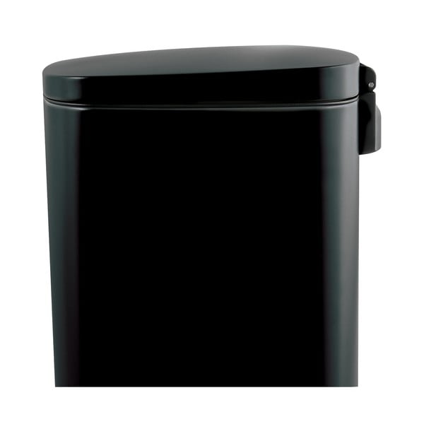 Stalowy kosz na śmieci z pedałem w kolorze matowej czerni 50 l   Akira – Spirella-image-4