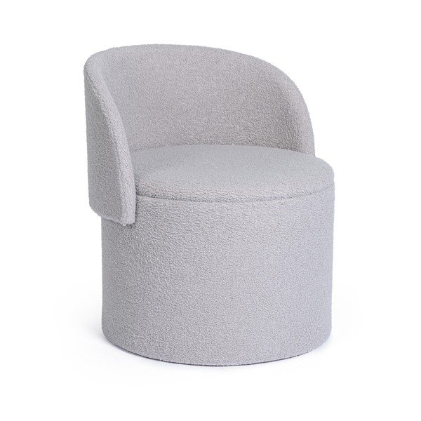 Jasnoszary puf z materiału bouclé Anthea – Yes Everyday
