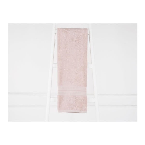 Pudroworóżowy ręcznik bawełniany Emily, 70x140 cm