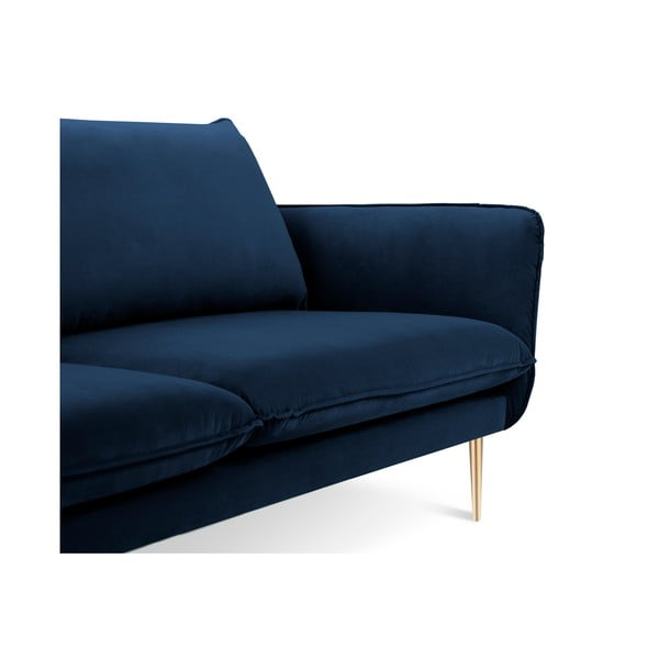 Niebieska aksamitna sofa Cosmopolitan Design Florence, 160 cm-image-3