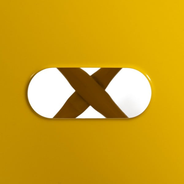 Żółte metalowe hokery zestaw 2 szt. (wysokość siedziska 61 cm) – Ixia-image-3