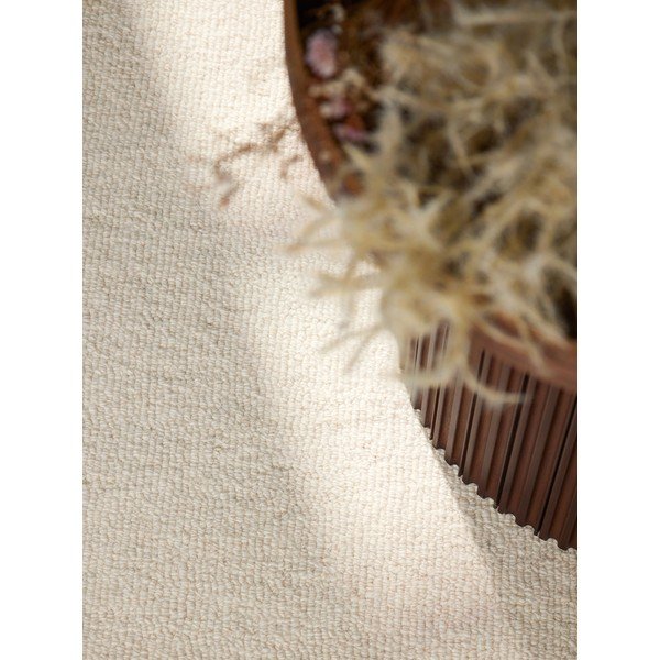 Kremowy wełniany okrągły dywan tkany ręcznie ø 160 cm Puristic Knots – Elle Decoration-image-3