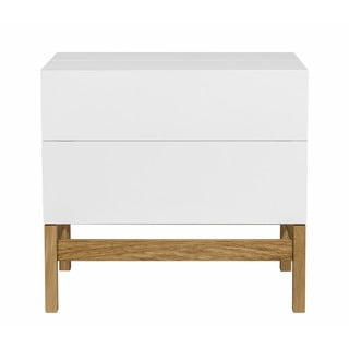 Biały barek na naturalnymi elementami 75x70 xm Woodman Grande