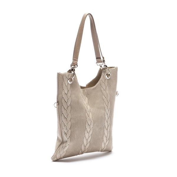 Skórzana torebka Mangotti 877, beżowa-image-2