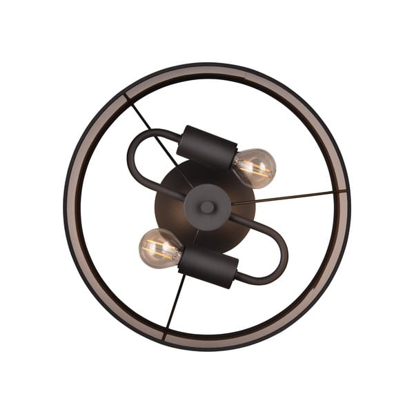 Czarno-brązowa lampa sufitowa ø 30 cm Davos – Reality-image-2