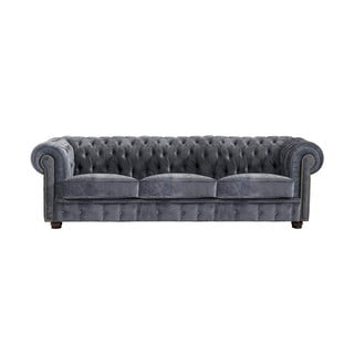 Szara sofa Max Winzer Norwin Velvet, 200 cm