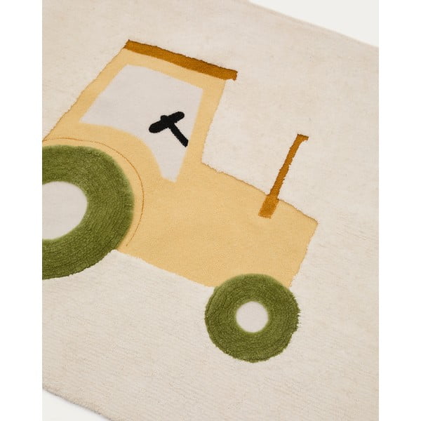 Bawełniany dywan dziecięcy w kolorze kości słoniowej 90x150 cm Pecky – Kave Home-image-3