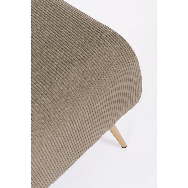 Szarobrązowa tapicerowana ławka Olga – Bizzotto-image-1