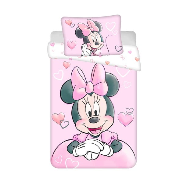 Bawełniana pościel dziecięca do łóżeczka 100x135 cm Minnie – Jerry Fabrics