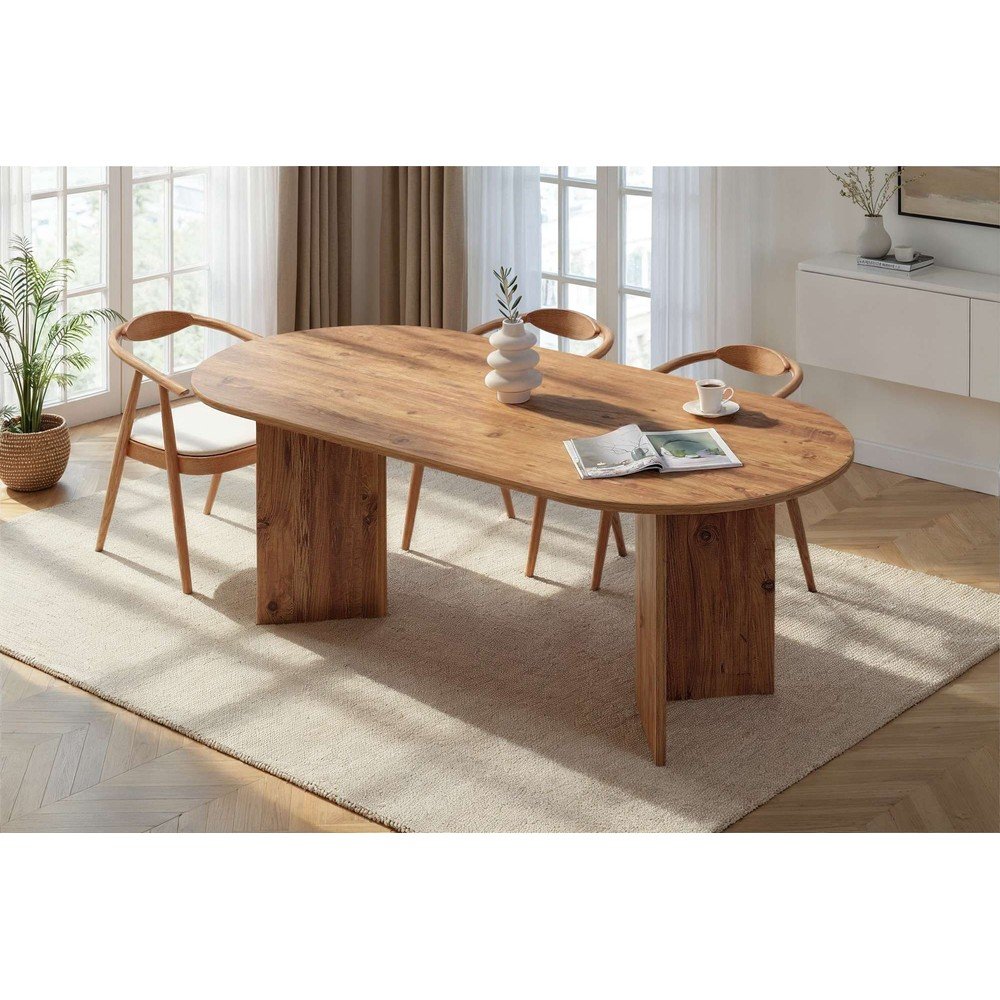 Stół w dekorze sosny 90x200 cm Sabella – Kalune Design (zdjęcie 6)